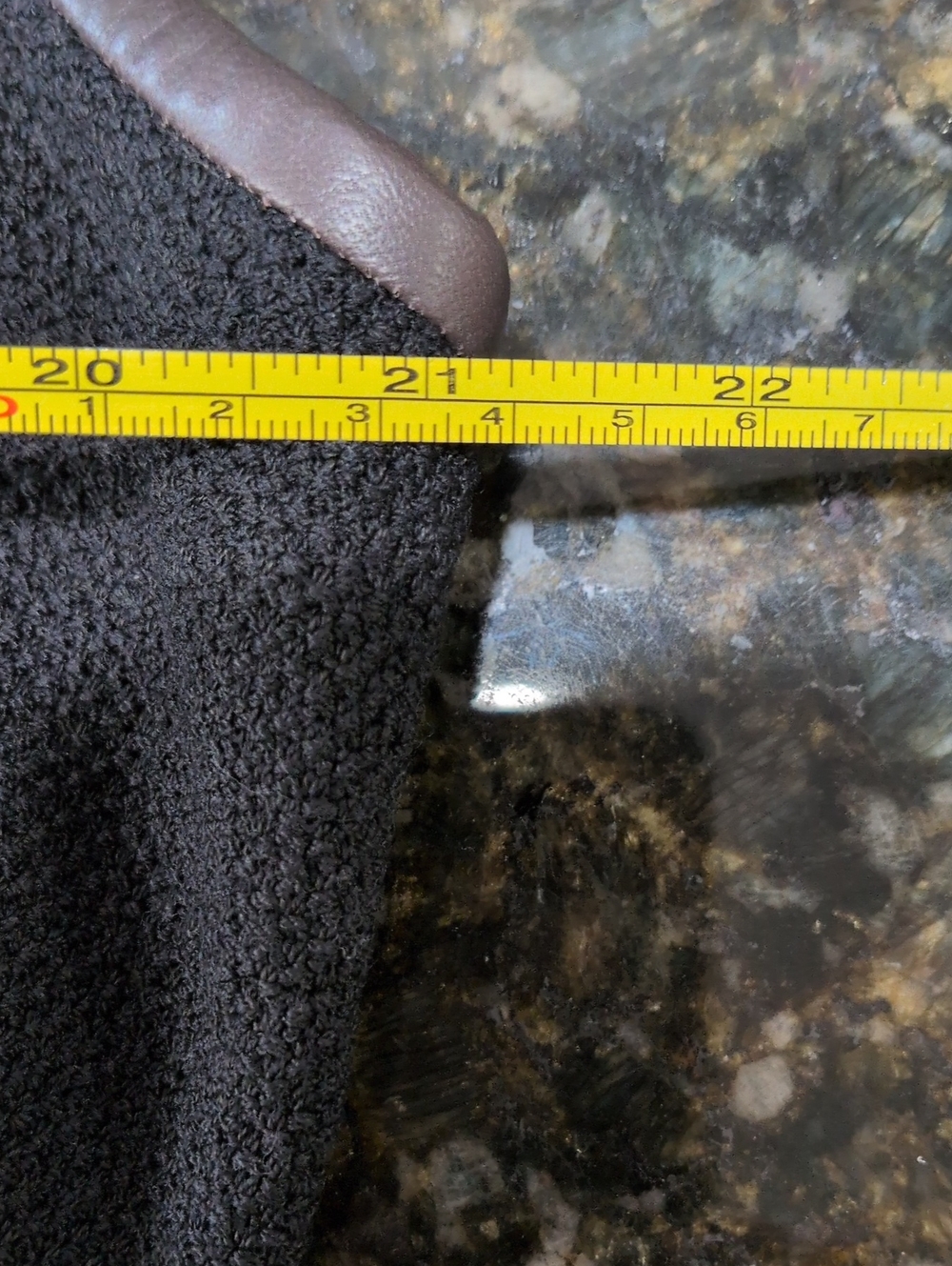 St. John Black Knit Dress with Leather Trim - Picture 5 of 6